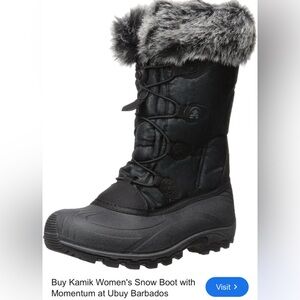 Kamik Momentum Snow Boots BARELY WORN Size 8 Black